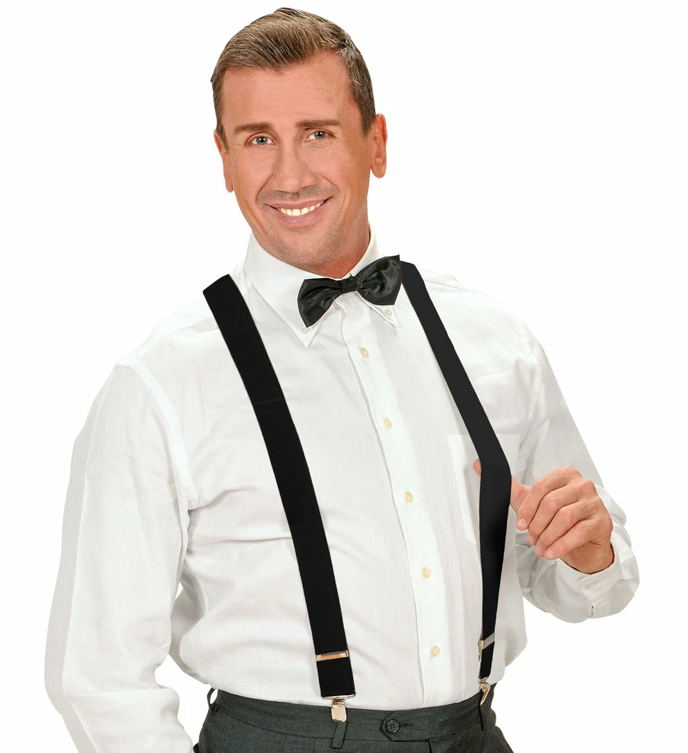 Widmann Deluxe Braces Black 1920's 6 Widmann Deluxe Braces Black 1920's