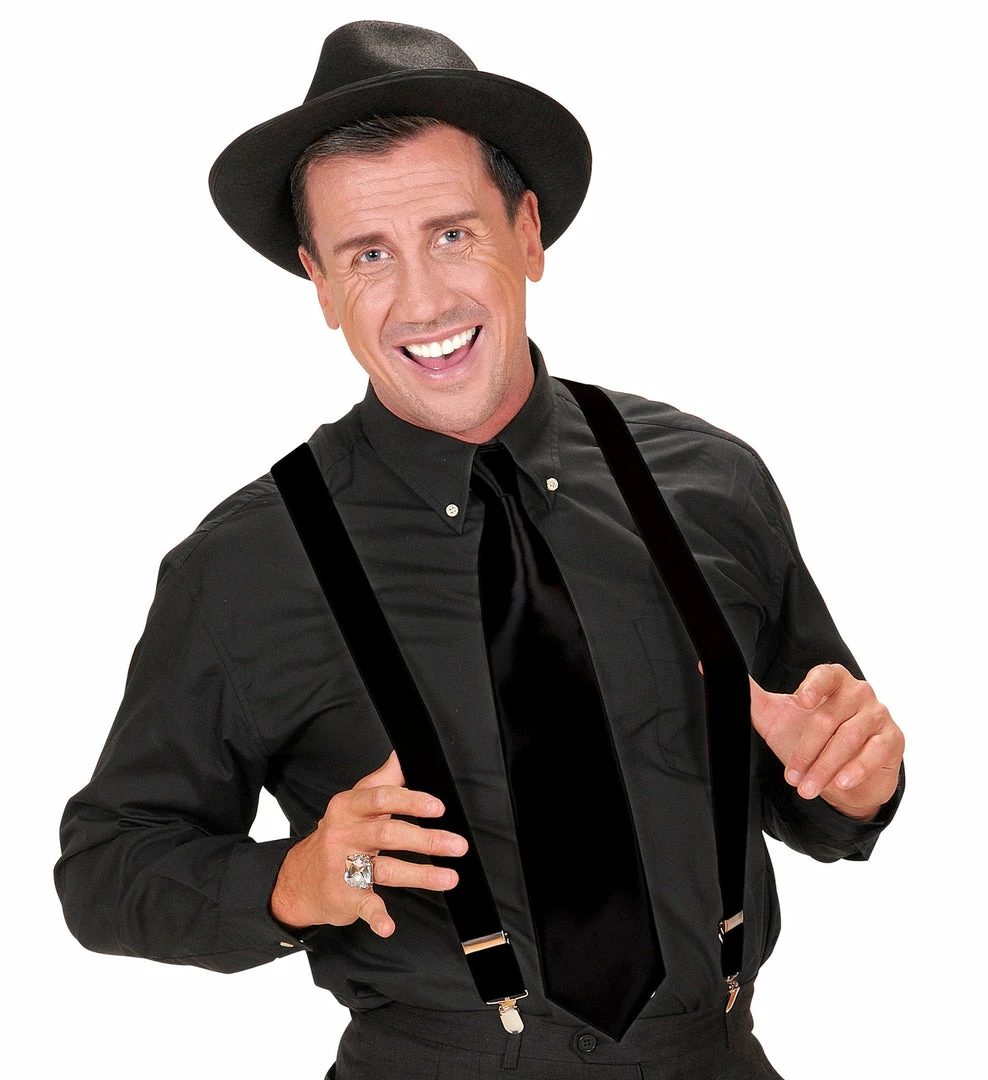 Widmann Deluxe Braces Black 1920's 5 Widmann Deluxe Braces Black 1920's