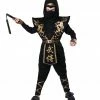 Bristol Deluxe Gold And Black Ninja Costume Child Halloween