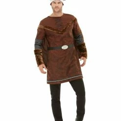 Smiffy's Medieval, Renaissance & Tudor Costumes Deluxe Viking Barbarian Costume Men's