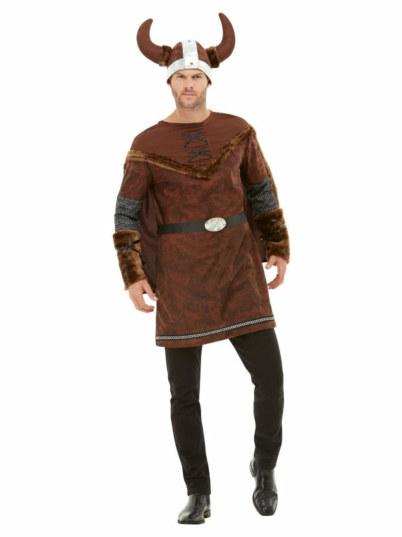 Smiffy's Medieval, Renaissance & Tudor Costumes Deluxe Viking Barbarian Costume Men's 3 Smiffy's Medieval, Renaissance & Tudor Costumes Deluxe Viking Barbarian Costume Men's