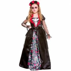 Wicked Deluxe Day Of The Dead Girl Costume Halloween