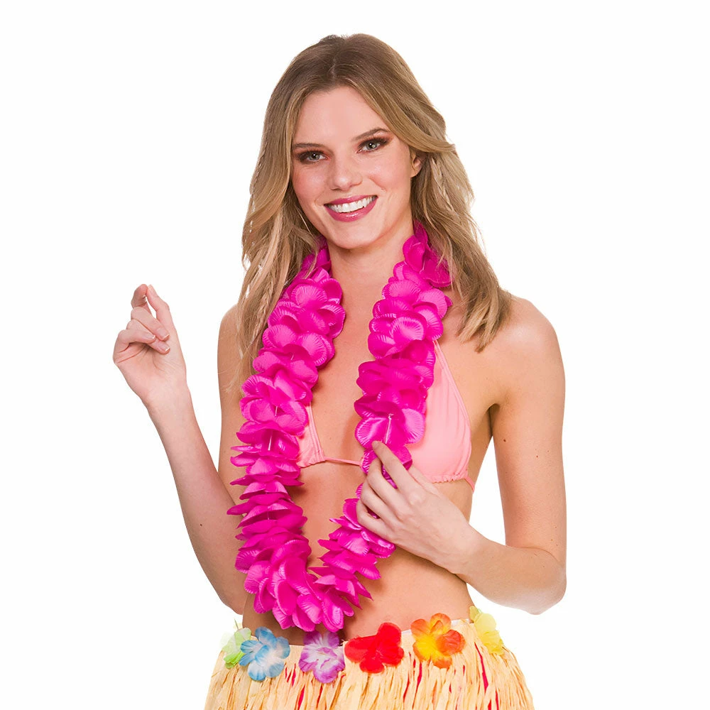 Wicked Hawaiian Costumes Deluxe Satin Lei Hot Pink 3 Wicked Hawaiian Costumes Deluxe Satin Lei Hot Pink