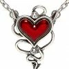 Widmann Devilish Red Heart Gem Necklace Halloween Accessories