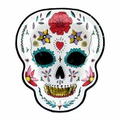 Partydecor Dia De Los Muertos Sugar Skull Plates