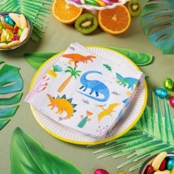 Partydecor Party Dinosaur Napkins Pack Of 20 Party Supplies 7 Partydecor Party Dinosaur Napkins Pack Of 20 Party Supplies