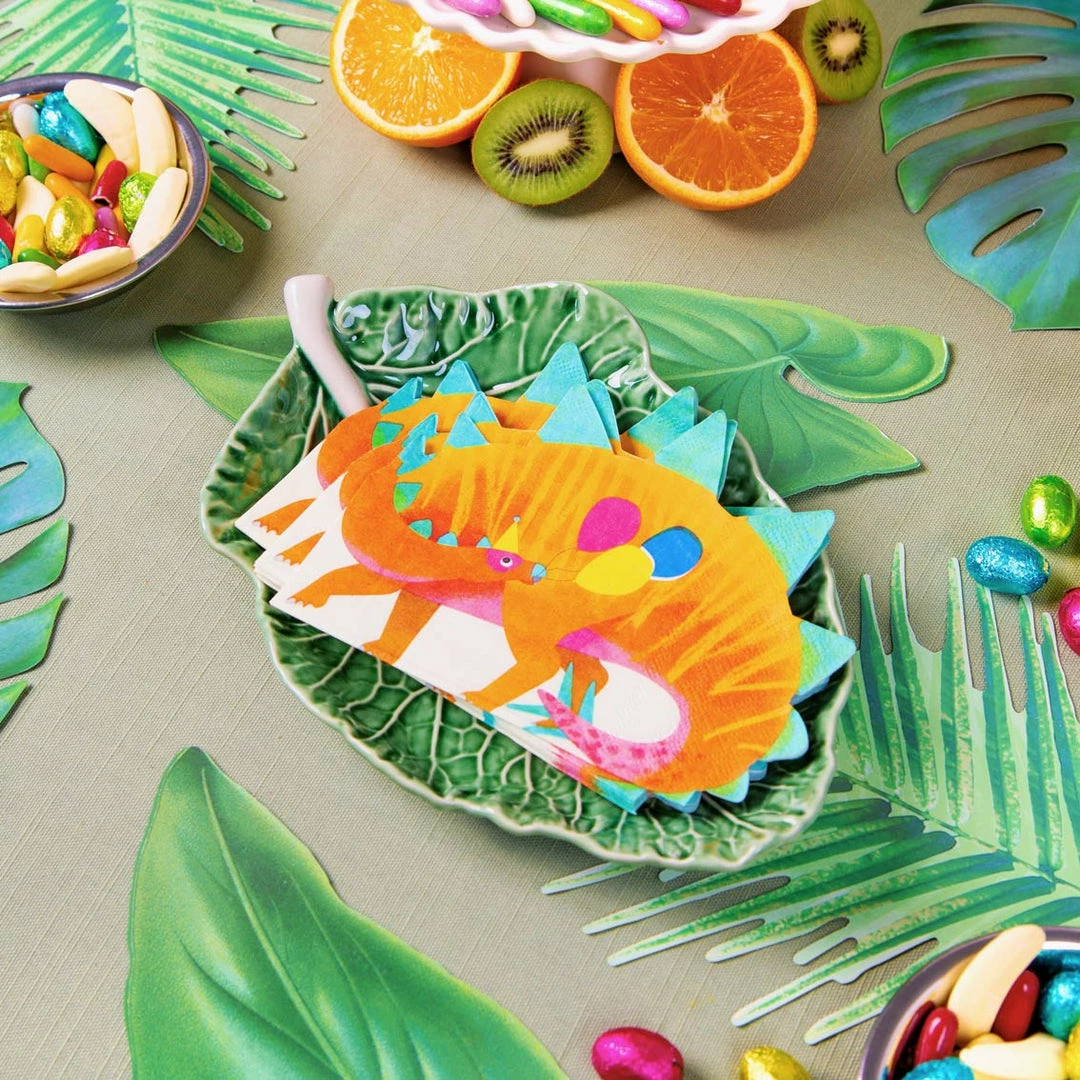 Partydecor Dinosaur Shaped Napkins Pack Of 16 4 Partydecor Dinosaur Shaped Napkins Pack Of 16