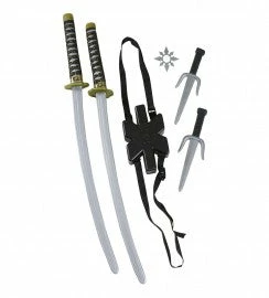 Wicked Double Ninja Sword Set Ninja Costumes 3 Wicked Double Ninja Sword Set Ninja Costumes