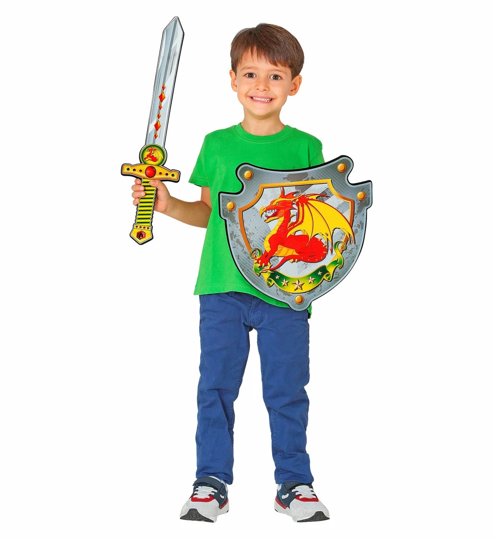 Widmann Medieval, Renaissance & Tudor Costumes Dragon Knight Shield And Sword Set Child's 6 Widmann Medieval, Renaissance & Tudor Costumes Dragon Knight Shield And Sword Set Child's