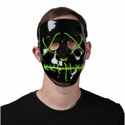 Wicked EL Light Up Mask Green 5 Wicked EL Light Up Mask Green