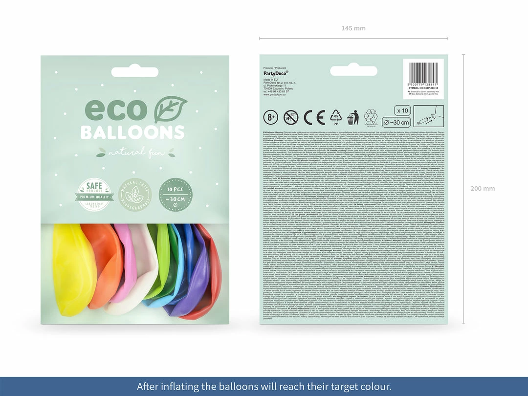 Partydecor Eco Balloons Mix 30cm Pastel 10 Pack 4 Partydecor Eco Balloons Mix 30cm Pastel 10 Pack