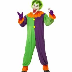 Widmann Evil Joker Clown Costume Adult Halloween