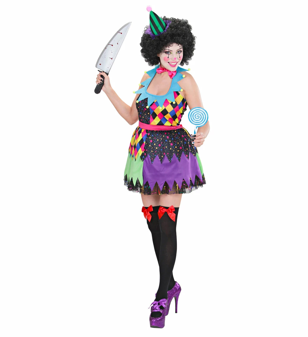 Widmann Evil Killer Clown Costume Ladies Halloween 3 Widmann Evil Killer Clown Costume Ladies Halloween