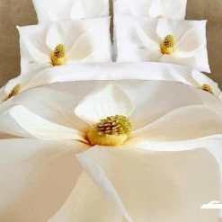 My Fancy Dress 3D Duvet Cover Bedding Sets With The Beautiful White Lily