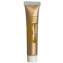 Fiestas Guirca Costume Accessories Face Paint Gold Makeup Tube 20ml