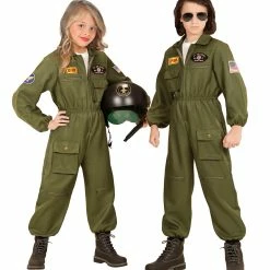 Widmann Fighter Jet Pilot Maverick Costume Kids