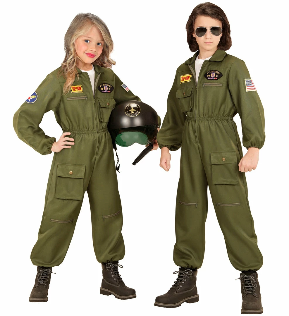 Widmann Fighter Jet Pilot Maverick Costume Kids 3 Widmann Fighter Jet Pilot Maverick Costume Kids