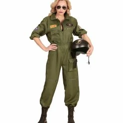 Widmann 1980's Fighter Jet Pilot Maverick Costume Ladies