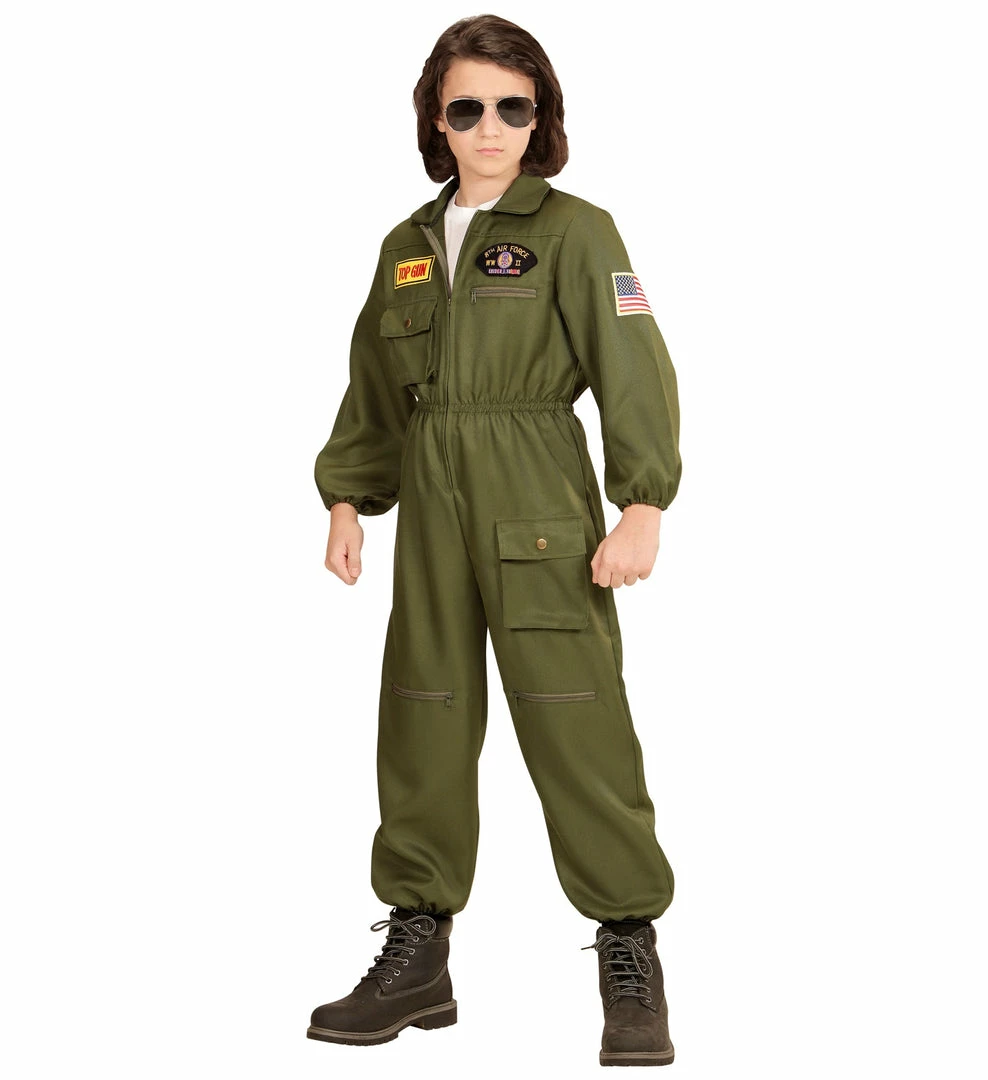Widmann Fighter Jet Pilot Maverick Costume Kids 5 Widmann Fighter Jet Pilot Maverick Costume Kids