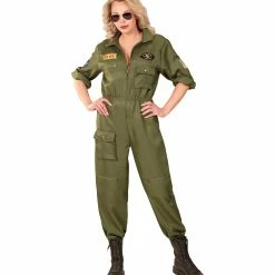 Widmann 1980's Fighter Jet Pilot Maverick Costume Ladies