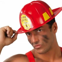 Fiestas Guirca Uniform Costumes Fireman Helmet Red