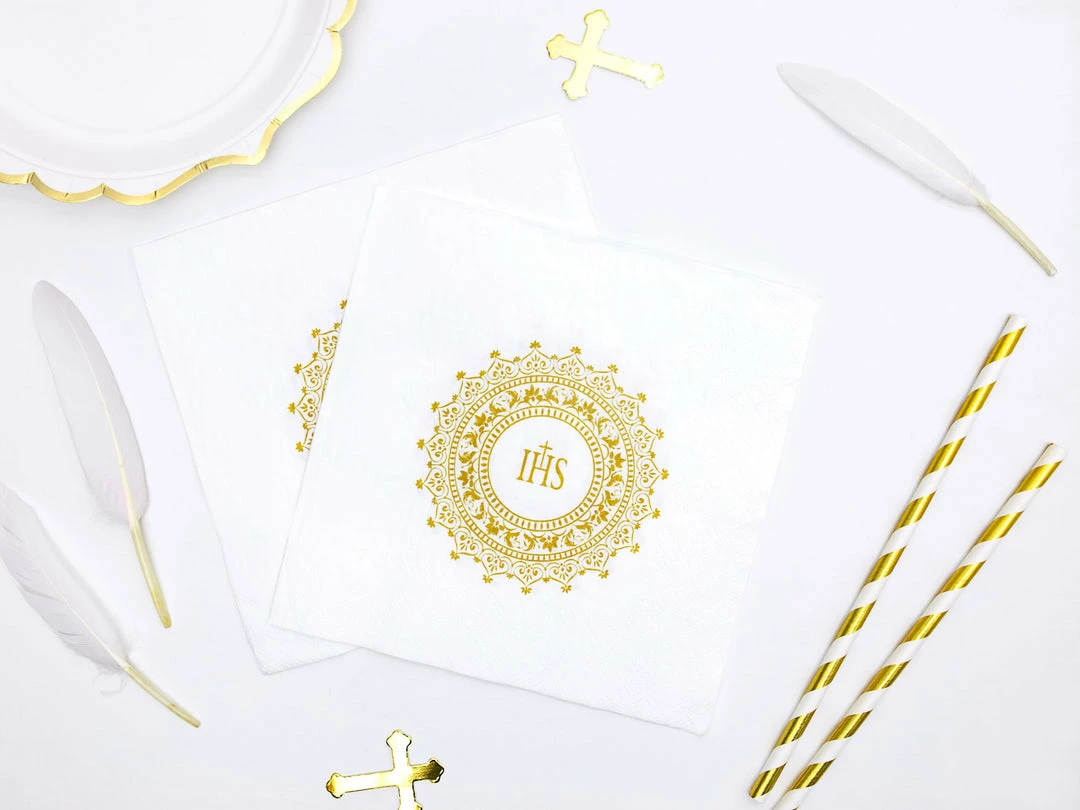 Partydecor First Communion IHS Napkins Pack Of 20 3 Partydecor First Communion IHS Napkins Pack Of 20