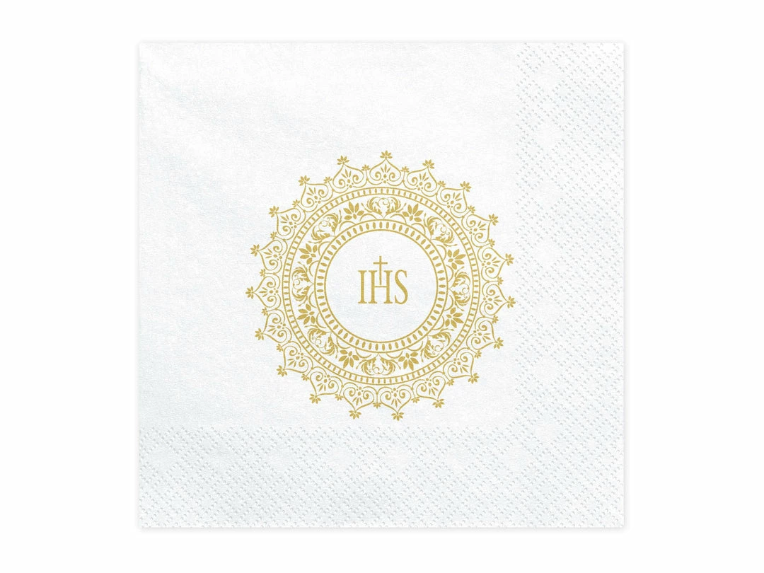 Partydecor First Communion IHS Napkins Pack Of 20 4 Partydecor First Communion IHS Napkins Pack Of 20