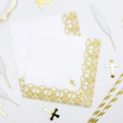 Partydecor First Communion Ornament Napkins Pack Of 20