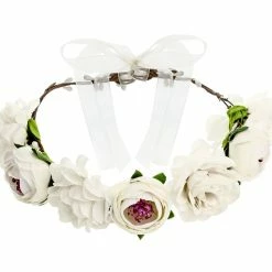 Partydecor Costume Accessories Flower Crown White 17cm