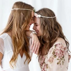 Partydecor Costume Accessories Flower Crown Light Peach 18cm