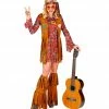 Widmann 1960's Flower Power Fringe Hippie Costume Ladies 2 Widmann 1960's Flower Power Fringe Hippie Costume Ladies