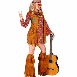 Widmann 1960's Flower Power Fringe Hippie Costume Ladies