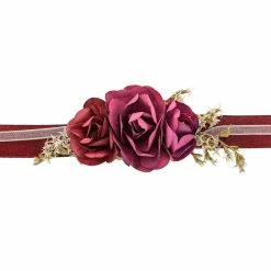 Partydecor Hen Party Flower Wrist Corsage Deep Red 7 Partydecor Hen Party Flower Wrist Corsage Deep Red