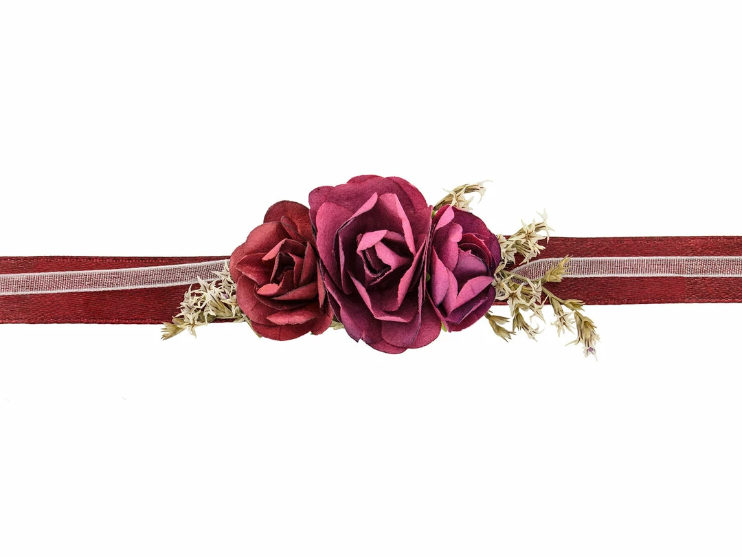 Partydecor Hen Party Flower Wrist Corsage Deep Red 5 Partydecor Hen Party Flower Wrist Corsage Deep Red