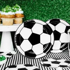 Partydecor Football Paper Plates 18cm Pack Of 6