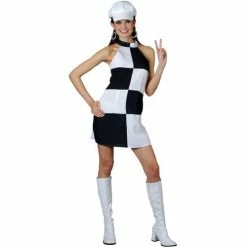 Wicked Decades And History Funky 60's Mini Dress Costume