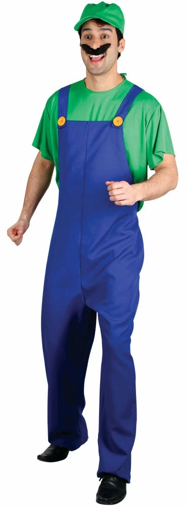 Wicked Funny Plumber Green Fancy Dress Costume 3 Wicked Funny Plumber Green Fancy Dress Costume