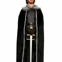 Bristol Medieval, Renaissance & Tudor Costumes Fur Trimmed Night's Watch Black Cape