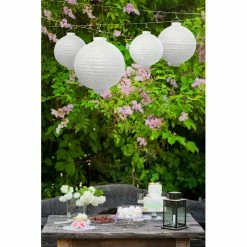Partydecor Light-up Paper Lantern White 30cm Party Supplies