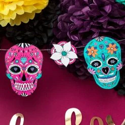 Partydecor Garland Dia De Los Muertos Masks 1.2m Halloween Decorations 7 Partydecor Garland Dia De Los Muertos Masks 1.2m Halloween Decorations