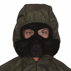 Fiestas Guirca Army & Air Costumes Gas Mask Black PVC