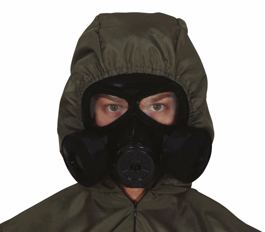 Fiestas Guirca Army & Air Costumes Gas Mask Black PVC 3 Fiestas Guirca Army & Air Costumes Gas Mask Black PVC
