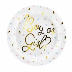 Partydecor Party Supplies Plates Boy Or Girl Gender Reveal