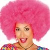 Wicked 1970's Giant Afro Wig Pink 1 Wicked 1970's Giant Afro Wig Pink