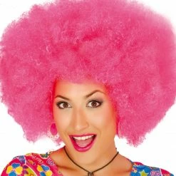 Wicked 1970's Giant Afro Wig Pink