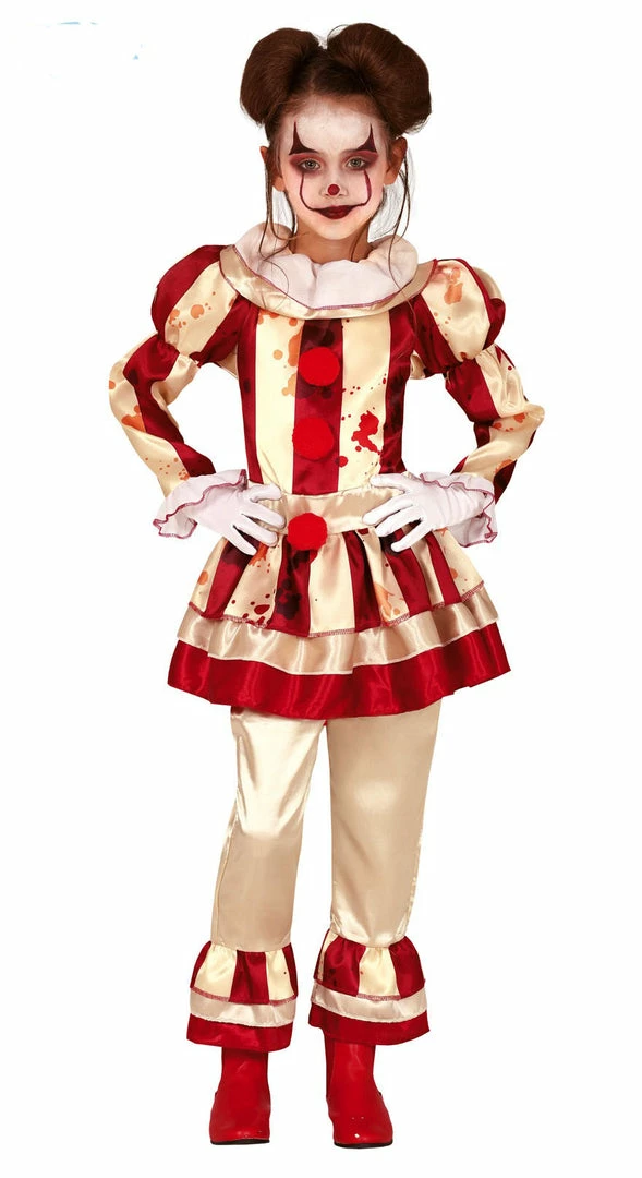 Fiestas Guirca Crazy Striped Clown Costume Girl Halloween 3 Fiestas Guirca Crazy Striped Clown Costume Girl Halloween