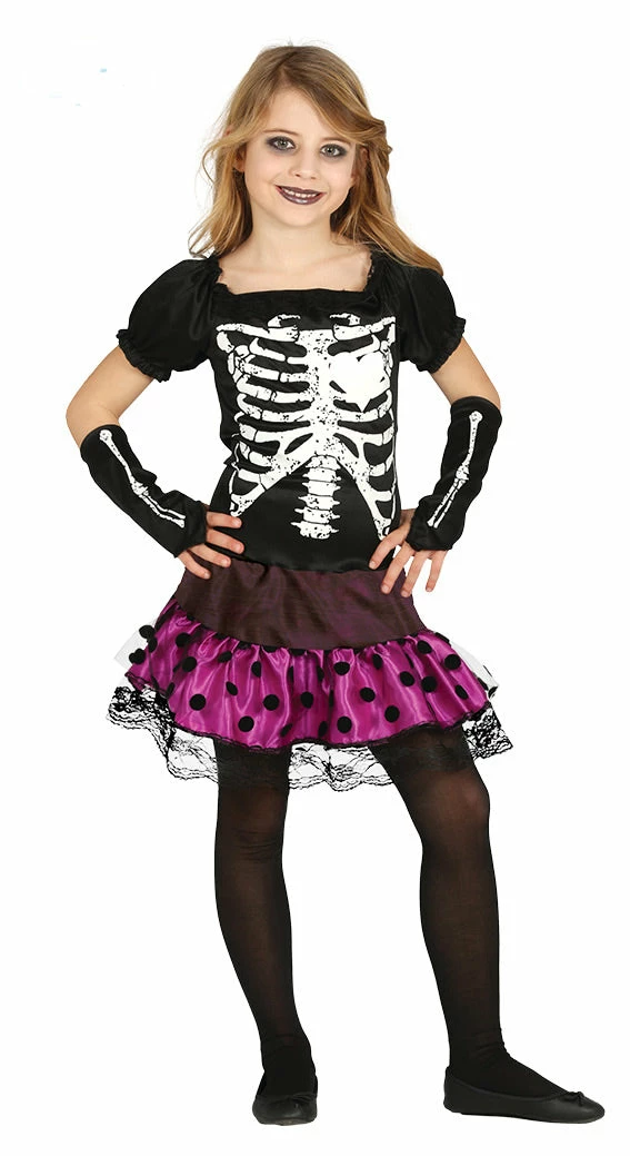 Fiestas Guirca Urban Skeleton Girls Costume Halloween 3 Fiestas Guirca Urban Skeleton Girls Costume Halloween