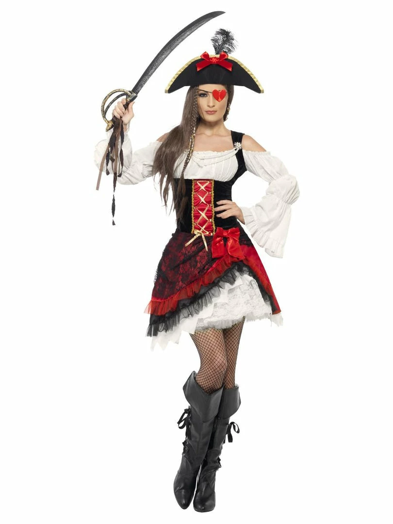 Smiffy's Pirate Costumes Glamorous Lady Pirate Costume 3 Smiffy's Pirate Costumes Glamorous Lady Pirate Costume