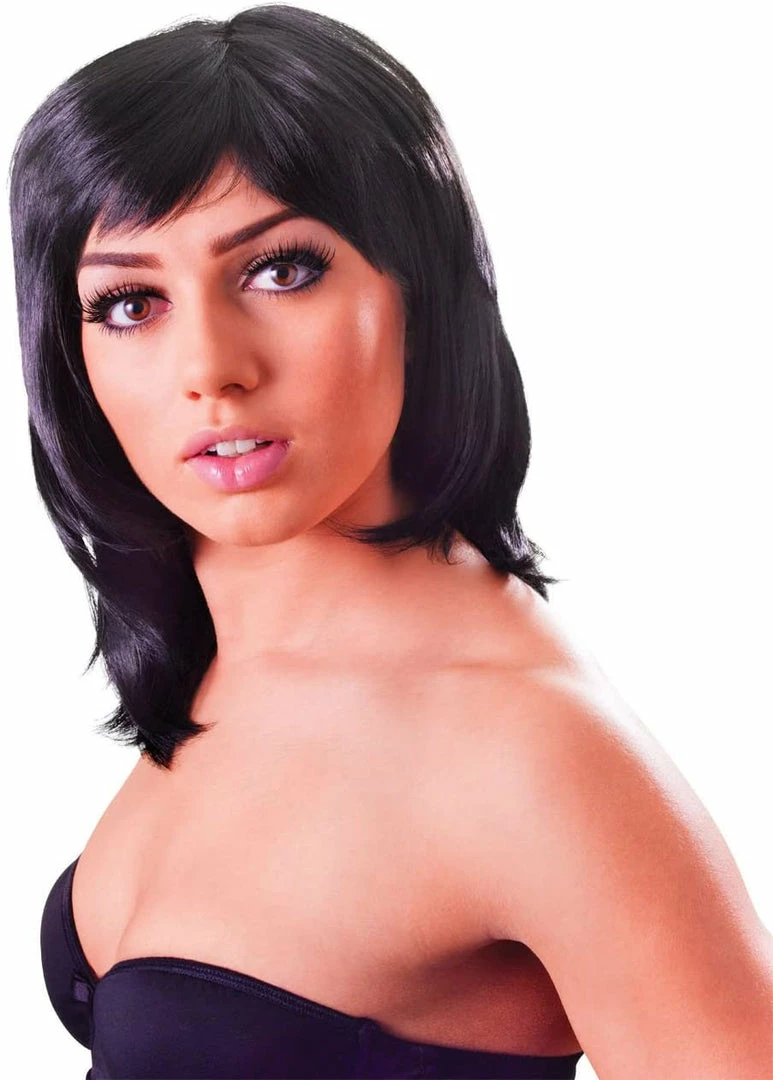 Bristol Costume Accessories Glamour Layered Black Wig 3 Bristol Costume Accessories Glamour Layered Black Wig