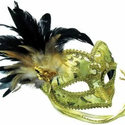 Bristol Gold Jaquard Eyemask Black & Brown